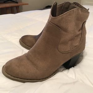 Taupe booties